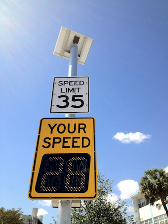 LED Solar Power Radar Speed Sign